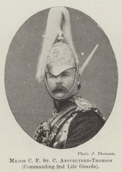 Major C F St C Anstruther-Thomson, Kommandant der 2. Life Guards von English Photographer