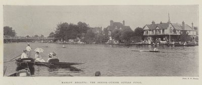 Marlow-Regatta, das Finale der Senior-Junior-Skulls von English Photographer