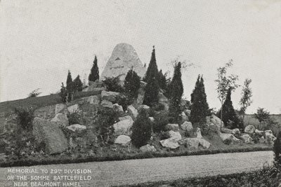 Denkmal für die 29. Division auf dem Schlachtfeld der Somme, in der Nähe von Beaumont Hamel von English Photographer