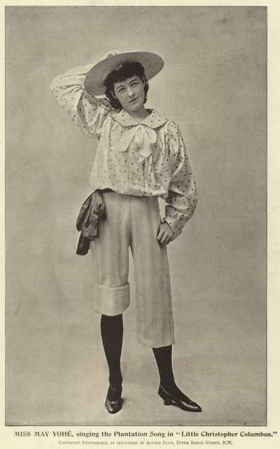 Miss May Yohe singt das Plantation Song in Little Christopher Columbus von English Photographer