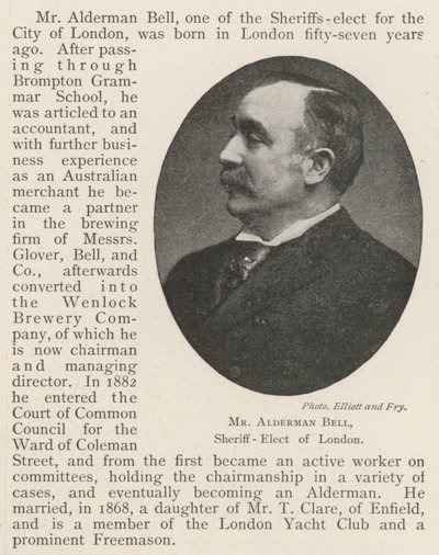 Mr. Alderman Bell, gewählter Sheriff von London von English Photographer