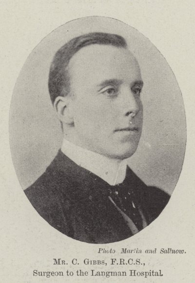 Herr C Gibbs, FRCS, Chirurg des Langman-Hospitals von English Photographer