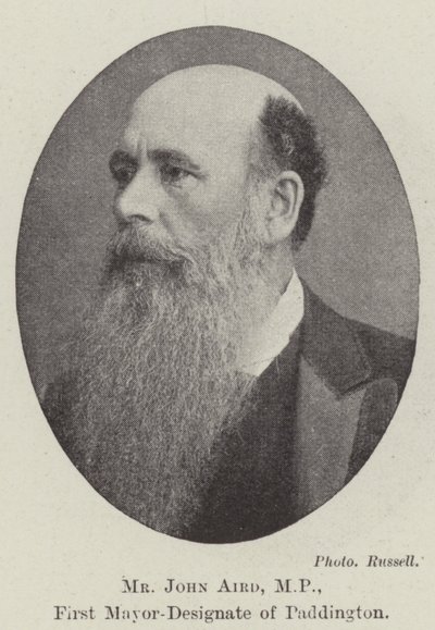Mr John Aird, MP, erster designierter Bürgermeister von Paddington von English Photographer