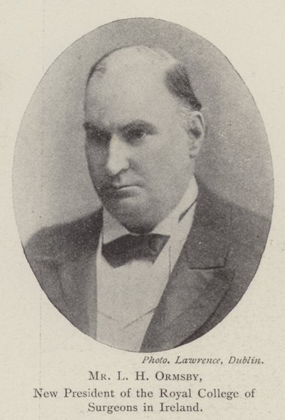 Mr. L. H. Ormsby, neuer Präsident des Royal College of Surgeons in Irland von English Photographer