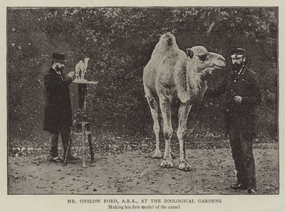 Mr Onslow Ford, ARA, im Zoologischen Garten von English Photographer