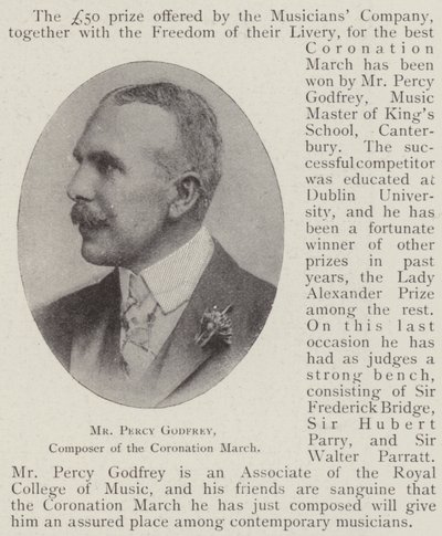 Mr. Percy Godfrey, Komponist des Krönungsmarsches von English Photographer