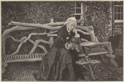 Mrs. Gladstone im Garten von Blackcraig Castle von English Photographer