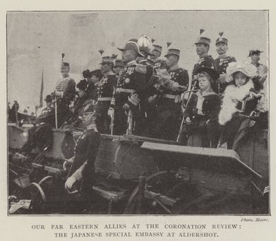 Unsere fernöstlichen Verbündeten bei der Krönungsparade, die japanische Sonderbotschaft in Aldershot von English Photographer