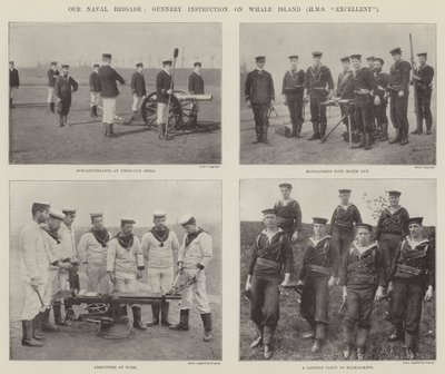 Unsere Marinebrigade, Artillerieausbildung auf Whale Island (HMS Excellent) von English Photographer