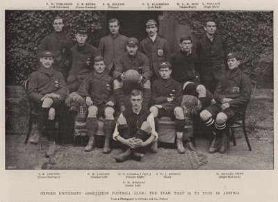 Oxford University Association Football Club, das Team, das nach Österreich touren wird von English Photographer