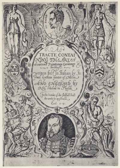 P Lomazzo, Ein Traktat über die Künste der Malerei, Tr R Haydock, J Barnes, Oxford 1598 von English Photographer