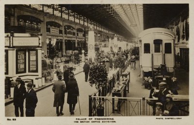 Palast der Technik auf der British Empire Exhibition, die 1924 und 1925 in Wembley, Middlesex stattfand von English Photographer