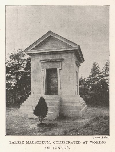 Parsee-Mausoleum, eingeweiht in Woking am 26. Juni von English Photographer