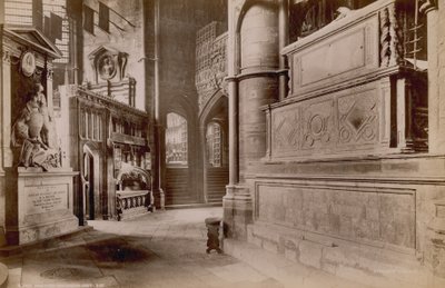 Postkarte mit einem Bild des Chorumgangs in der Westminster Abbey von English Photographer