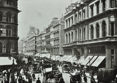 Poultry, Blick nach Westen zu Cheapside, City of London, 1890 von English Photographer