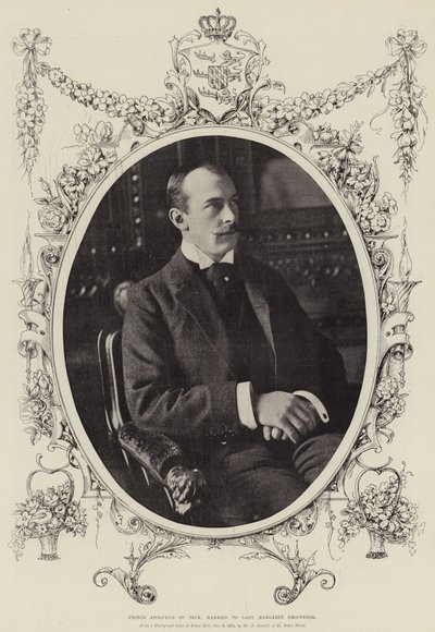 Prinz Adolphus von Teck, verheiratet mit Lady Margaret Grosvenor von English Photographer