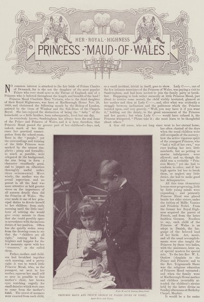 Prinzessin Maud und Prinz George von Wales (Herzog von York) von English Photographer