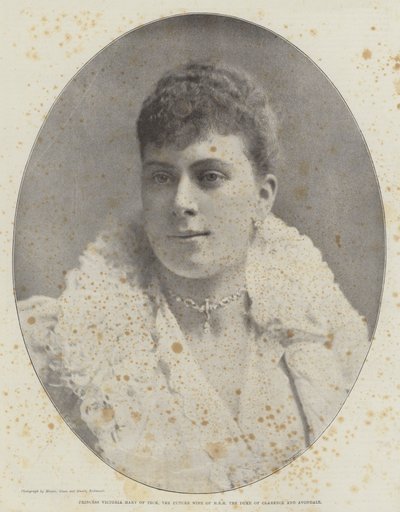Prinzessin Victoria Mary von Teck, die zukünftige Frau von HRH dem Herzog von Clarence und Avondale von English Photographer