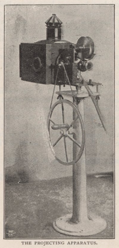 Projektionsapparat von R W Paul, Erfinder des Kinetoskops von English Photographer