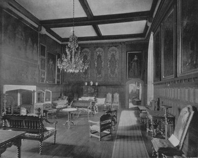 Königin Elisabeths Zimmer in Penshurst Place (s/w Foto) von English Photographer