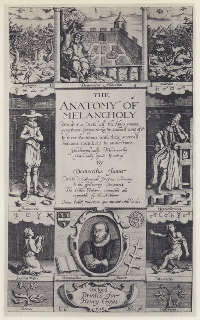 R Burton, The Anatomy of Melancholy, Dritte Ausgabe, J Lichfield für H Cripps, Oxford 1628 von English Photographer