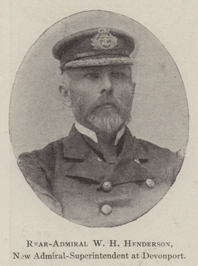 Konteradmiral W. H. Henderson, neuer Admiral-Superintendent in Devonport von English Photographer