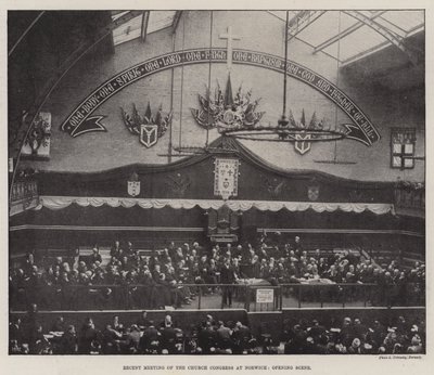 Jüngstes Treffen des Kirchenkongresses in Norwich, Eröffnungsszene von English Photographer