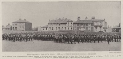Verstärkungen für Südafrika, das 3. Bataillon des Northamptonshire-Regiments von English Photographer
