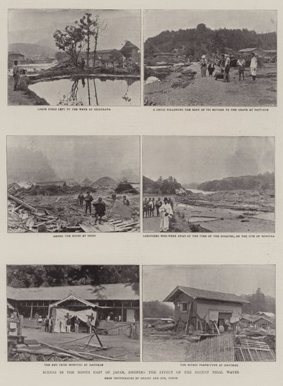 Szenen im Nordosten Japans, die Auswirkungen der jüngsten Flutwellen zeigend von English Photographer