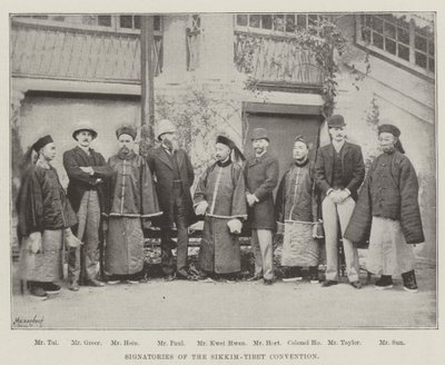 Unterzeichner der Sikkim-Tibet-Konvention von English Photographer