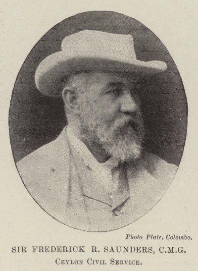Sir Frederick R. Saunders, CMG, Ceylon Civil Service von English Photographer