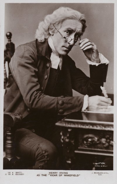 Sir Henry Irving, englischer Bühnenschauspieler von English Photographer