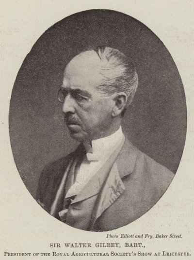 Sir Walter Gilbey, Baronet, Präsident der Royal Agricultural Society Show in Leicester von English Photographer