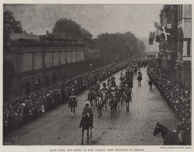 Staatseintritt in Dublin von Earl Cadogan, Lord Lieutenant von Irland von English Photographer