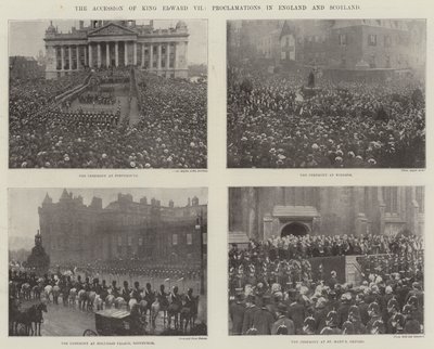 Die Thronbesteigung von König Edward VII., Proklamationen in England und Schottland von English Photographer