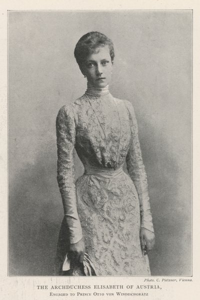 Die Erzherzogin Elisabeth von Österreich, verlobt mit Prinz Otto von Windischgrätz von English Photographer