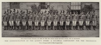 Die Feierlichkeiten zum Thronjubiläum der Königin, ein Kolonialkontingent für die Prozession von English Photographer