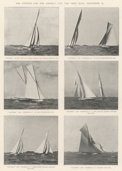 Der Wettbewerb um den America’s Cup, das erste Rennen, 26. September von English Photographer