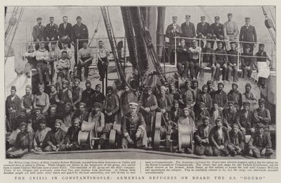 Die Krise in Konstantinopel, armenische Flüchtlinge an Bord der SS Douro von English Photographer