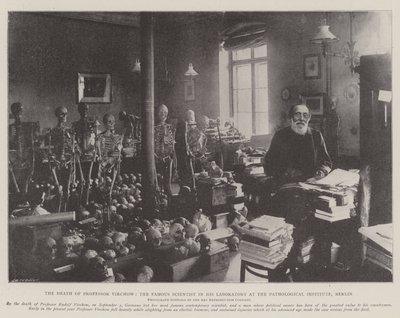 Der Tod von Professor Virchow, der berühmte Wissenschaftler in seinem Labor am Pathologischen Institut, Berlin von English Photographer