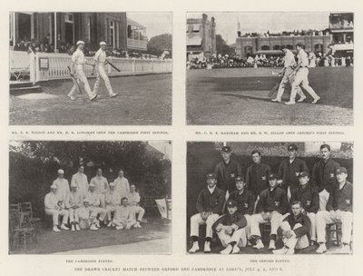 Das unentschiedene Cricket-Match zwischen Oxford und Cambridge in Lords, 4., 5. und 6. Juli von English Photographer