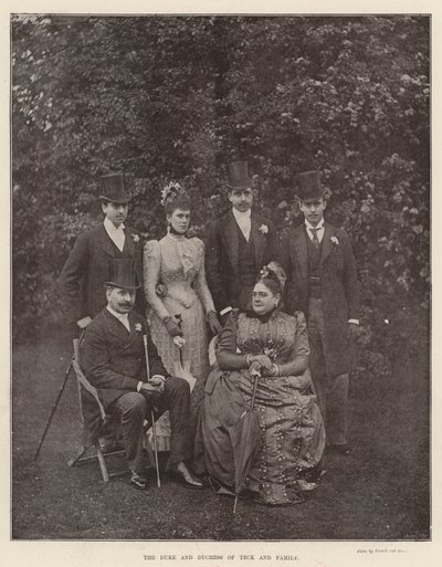 Der Herzog und die Herzogin von Teck und Familie von English Photographer