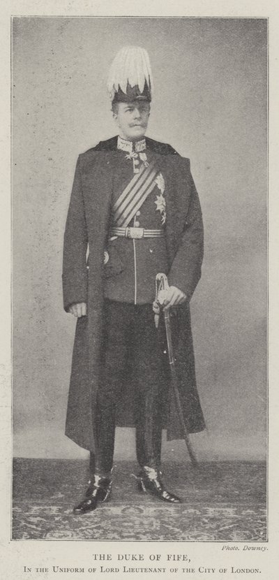 Der Herzog von Fife, in der Uniform des Lord Lieutenant der City of London von English Photographer