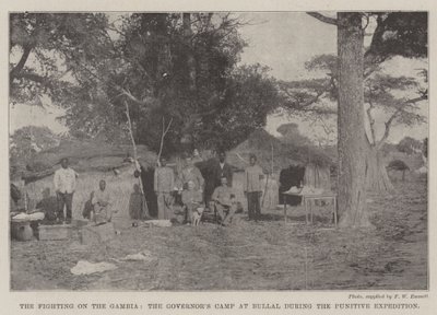 Die Kämpfe am Gambia, das Lager des Gouverneurs in Bullal während der Strafexpedition von English Photographer