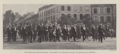 Die französischen Militärmanöver, die Ankunft von Präsident Loubet und Ministern in Chartres von English Photographer
