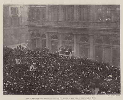 Die Parlamentswahl, die Verkündung des Wahlergebnisses in Newcastle-on-Tyne von English Photographer