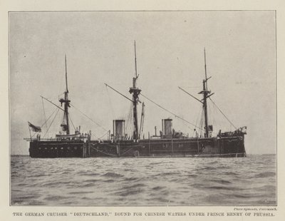 Der deutsche Kreuzer Deutschland, auf dem Weg nach China unter Prinz Heinrich von Preußen von English Photographer