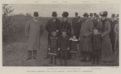 Der Besuch des deutschen Kaisers bei König Edward, eine königliche Gruppe in Sandringham von English Photographer