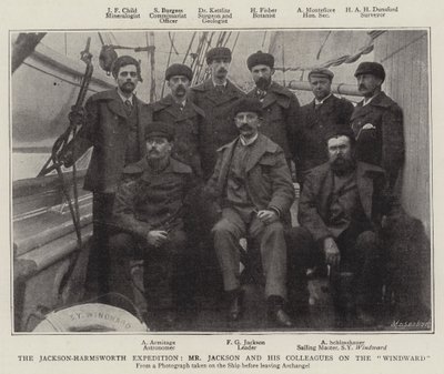 Die Jackson-Harmsworth-Expedition, Herr Jackson und seine Kollegen auf der Windward von English Photographer