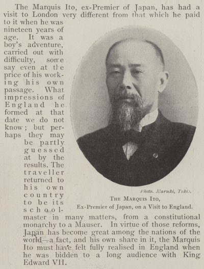 Der Marquis Ito, Ex-Premier von Japan, auf Besuch in England von English Photographer